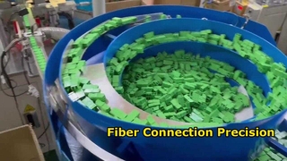Producción de adaptadores de fibra dúplex LC verde