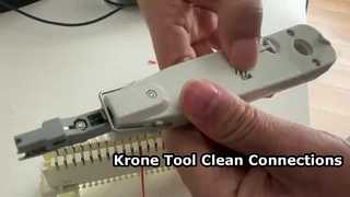 Cómo utilizar la herramienta Krone Punch Down para el módulo Krone