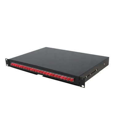 Panel ODF de fibra óptica montado en rack con conectores FC para interiores