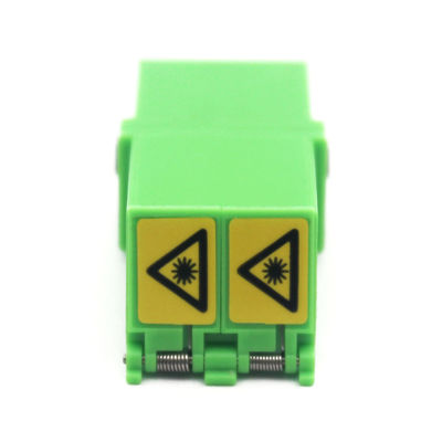 FTTH LC Duplex Fiber Optic Adapter with Flip Auto Shutter