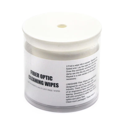 90 Wipes Fiber Optic Cleaner For Cable Assembly Production Fiber Optic Wipes Lint Free