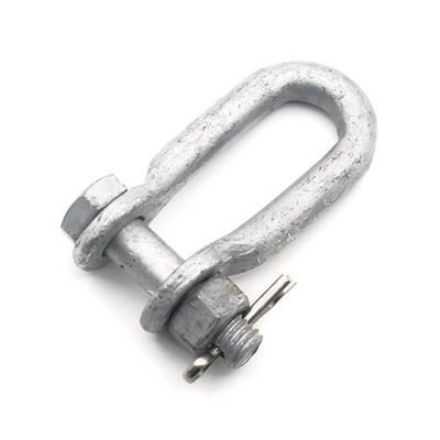 Costomized Size U Type Shackle Hot Dip Galvanized Silver For Overhead Line Hardware