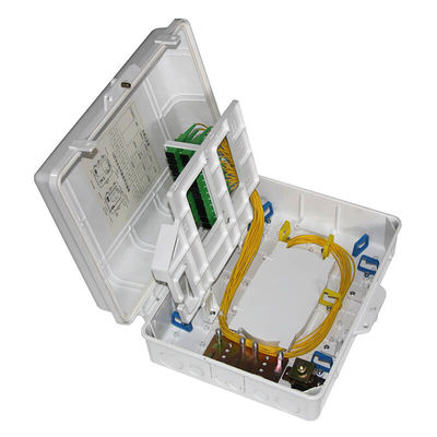 White Fiber Optic Distribution Box 24 SC Adapters Indoor For Wall Mount