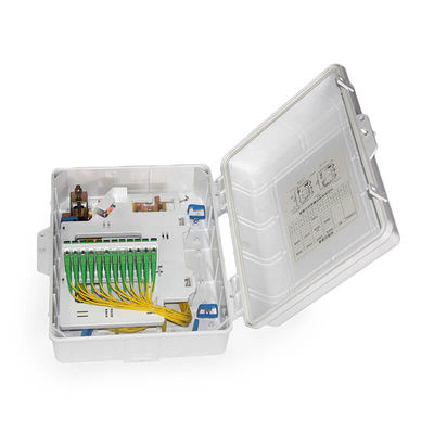 White Fiber Optic Distribution Box 24 SC Adapters Indoor For Wall Mount