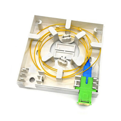 White Fiber Optic Cable Outlet Optical Wall Socket 4 Cores OEM