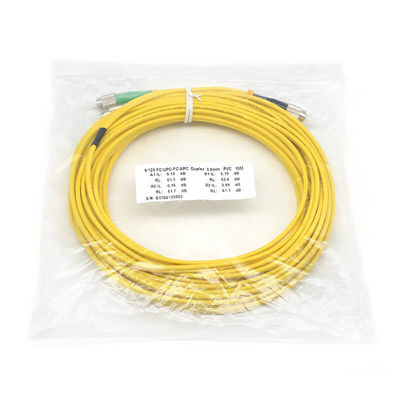 PVC Fiber Optic Patch Cord Wet Resistance FC APC To FC UPC Tensibility