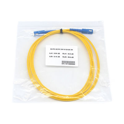 Simplex Fiber Optic Patch Cord SC UPC To SC UPC SM Indoor PVC