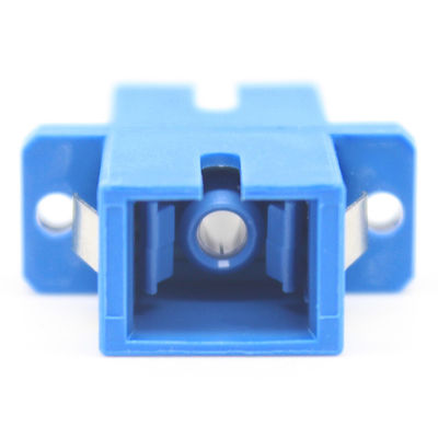 FTTH Waterproof Fiber Optic Connector SC UPC Simplex Adapter With Flange