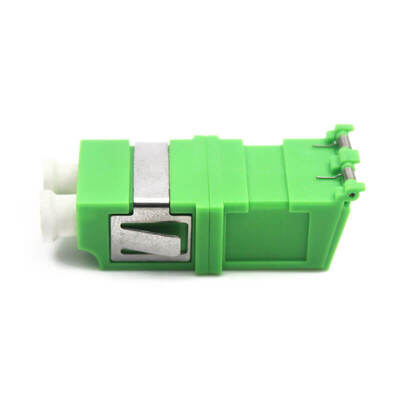 Telecommunication LC APC Duplex Optical Fiber Adapter with Flip Auto Shutter