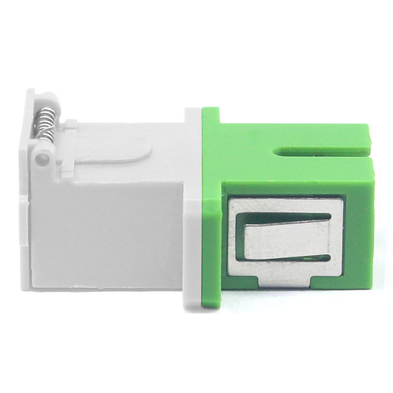 Storage Temp. 40°C to 85°C SC APC Optic Fiber Adaptor with Filp Auto Shutter and Flange