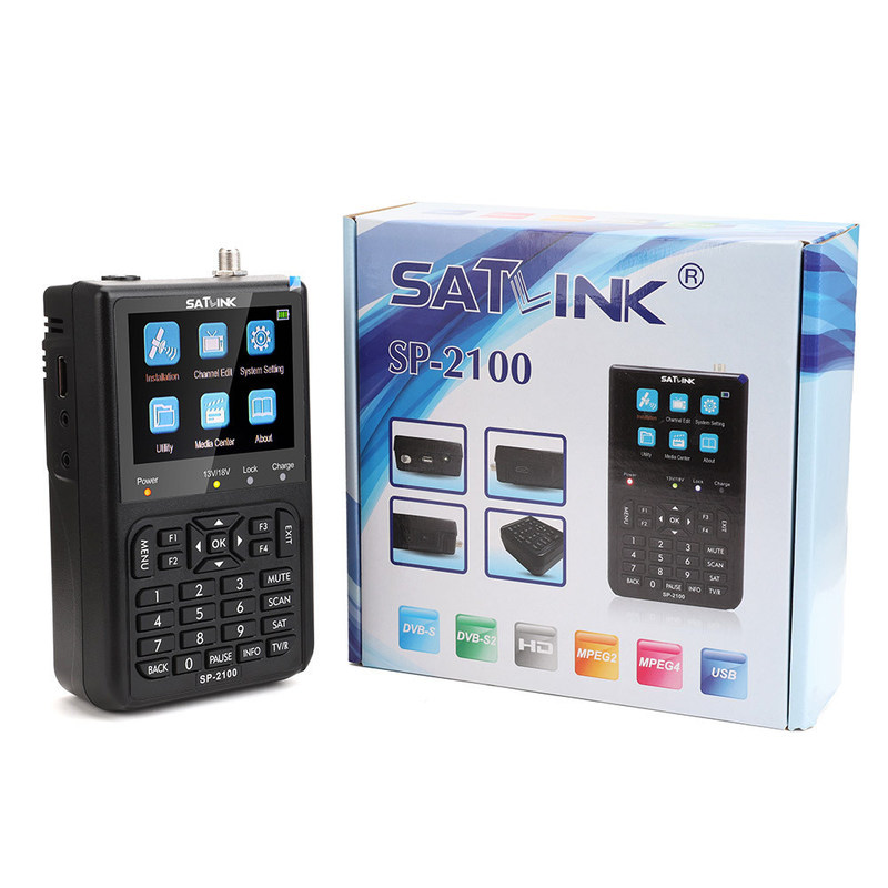 Signal Finder SATLINK SP-2100 DVB-S2 HD Satellite Meter with 950-2150 MHz LNB Input