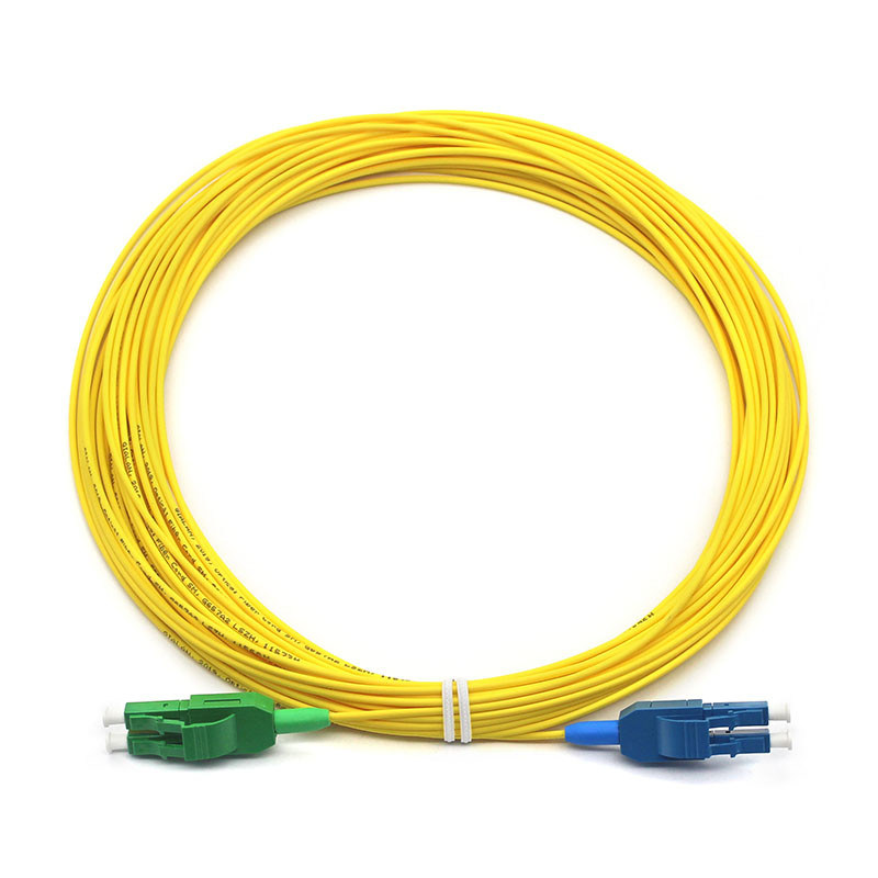 Versatile Fiber Optic Patch Cord LC APC to LC UPC SM Uniboot G652D for High-Speed Data Transmission