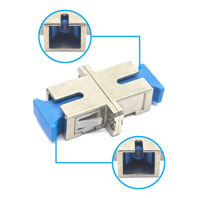 Red GSM SC UPC Adaptador de fibra de metal de caja simple con temperatura de almacenamiento de brida de 40°C a 85°C