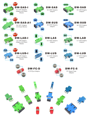 Sistema CATV FTTH FTTX Adaptador óptico simplex Conector de fibra