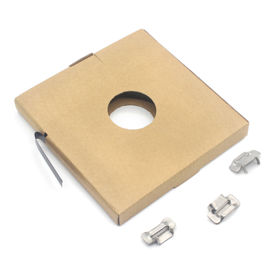 Cintas de fijación ajustable de acero inoxidable para cajas de banda en azul o rojo