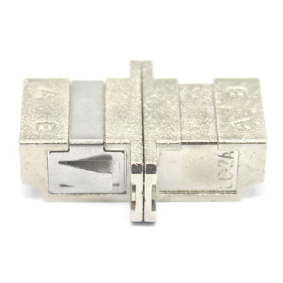 Casilla de metal Fibra DX LC UPC Duplex sm Adaptador con brida baja pérdida de inserción de 0,2 dB