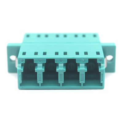 Sistema de CATV estable LC más bajo PC OM3 Multimodo adaptador de fibra óptica cuádruplexa con brida