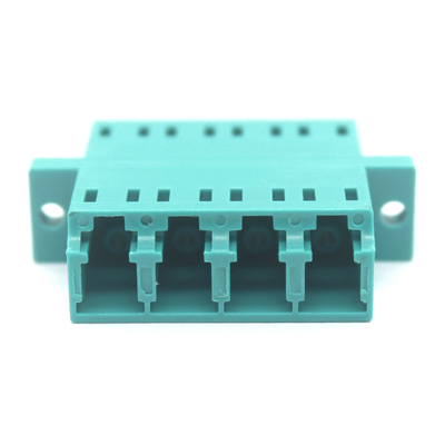 Sistema de CATV estable LC más bajo PC OM3 Multimodo adaptador de fibra óptica cuádruplexa con brida