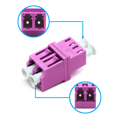 OM4 Multimode Sc Apc Conector de fibra duplex con pérdida de inserción de 0,2 dB