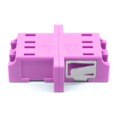 Conector de fibra óptica OM4 Apc Red de adaptadores multimodo dúplex con brida