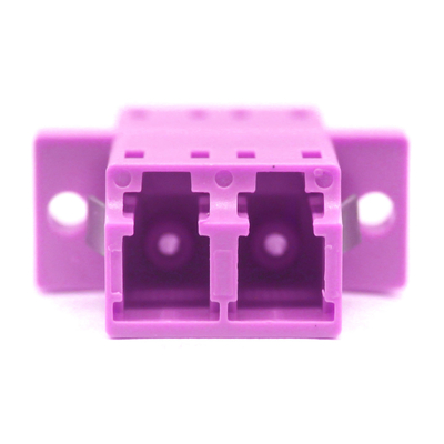 Conector de fibra óptica OM4 Apc Red de adaptadores multimodo dúplex con brida