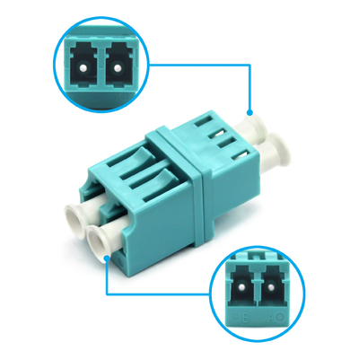 Adaptador de fibra óptica múltiple multimodo OM3 de tipo LC bajo para prueba de carga ≥ 70 N Pérdida de inserción 0,2 dB