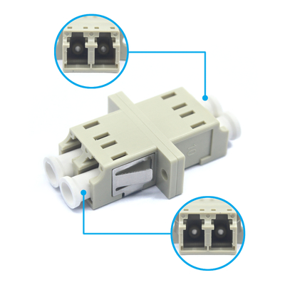 Adaptador multimodo duplex de fibra óptica LC con manga de zirconio con pérdida de inserción de 0,2 dB