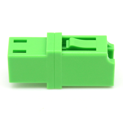 Adaptador de fibra óptica de fibra óptica de tipo LC verde con prueba de carga ≥ 70 N