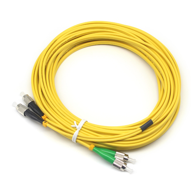 FTTH Duplex FC APC a FC UPC SM Cordón de parche de fibra óptica para y 1000 tiempos de conexión