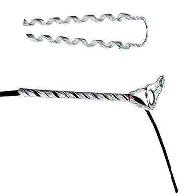 Clampada de tensión preformada para cables de fibra óptica ADSS en hierro plano galvanizado en caliente