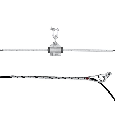Clampada de tensión preformada para cables de fibra óptica ADSS en hierro plano galvanizado en caliente
