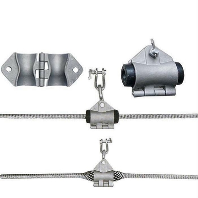 Clampada de tensión preformada para cables de fibra óptica ADSS en hierro plano galvanizado en caliente