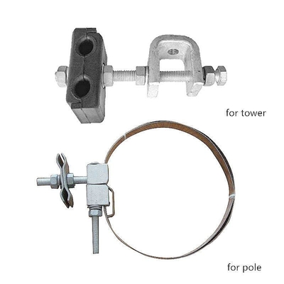 Clampada de tensión preformada para cables de fibra óptica ADSS en hierro plano galvanizado en caliente