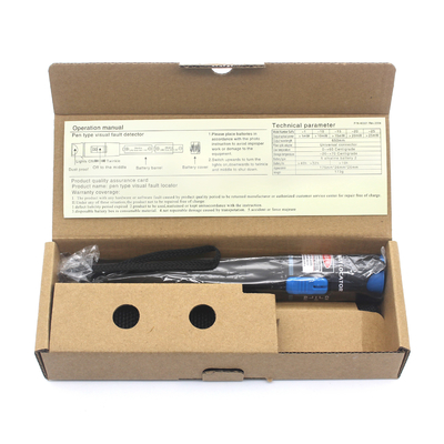 VFL óptico láser de luz roja pluma rotativa de fibra visual localizador de fallas AA * 2 fuente de alimentación