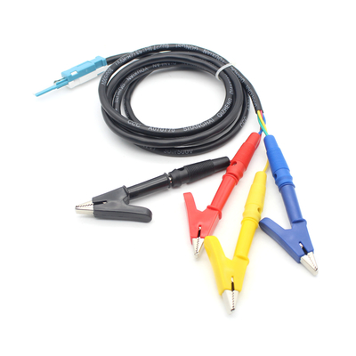 Proba de prueba de cable de cable de 4 hilos de tipo de cable de plomo de tipo de bloque STG electrónico con tapones de plátano