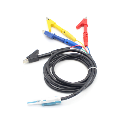 Proba de prueba de cable de cable de 4 hilos de tipo de cable de plomo de tipo de bloque STG electrónico con tapones de plátano