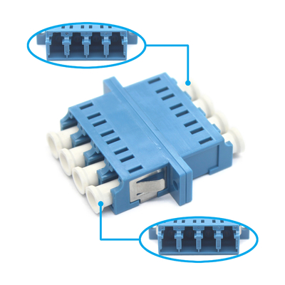 LC/UPC a LC/UPC Cuadrimodo de plástico de adaptador de fibra óptica para red 4G