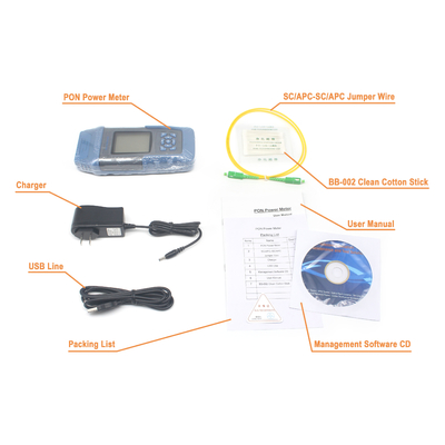 FTTX 1310nm 1490nm 1550nm Longitud de onda Fibra óptica PON medidor de potencia para en FTTX y FTTH