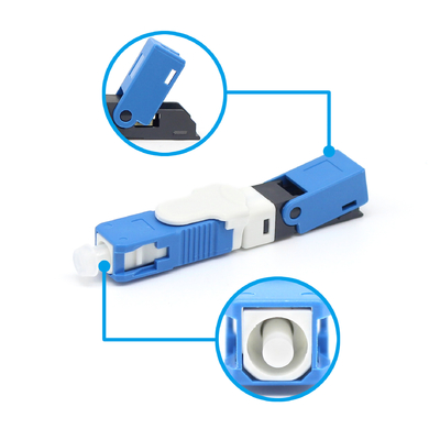 Conector rápido de modo único de fibra óptica SC/UPC para cable de caída