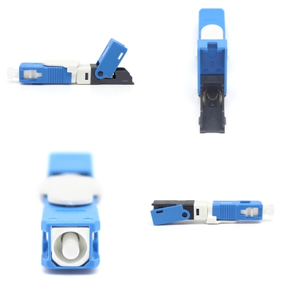 Conector rápido de modo único de fibra óptica SC/UPC para cable de caída