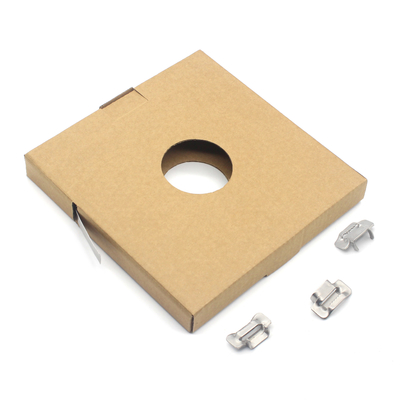 0.26/0.35/0.6/0.75mm Correa de banda de acero inoxidable para fijación de tuberías de longitud ajustable