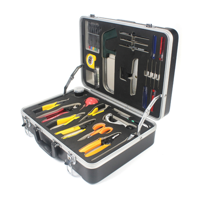 Material ABS pesado OEM FTTH Kit de herramientas de ensamblaje de fibra óptica para FTTA FTTB FTTH