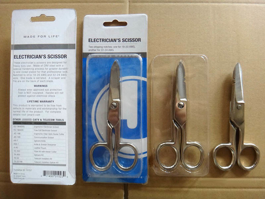 Tijeras de electricista de acero inoxidable de grado industrial Ideal para aplicaciones de telecomunicaciones
