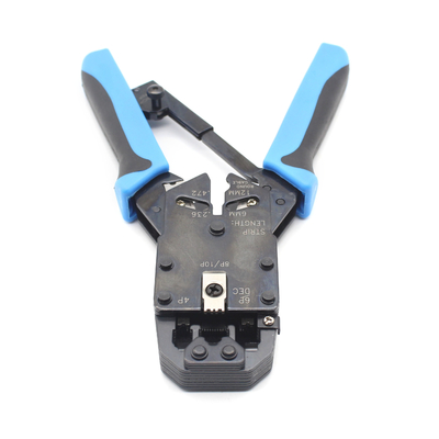 RJ-45 RJ-12 RJ-11 8P8C 6P6C 4P4C Cortador de cables con stripper hecho de material de acero medio