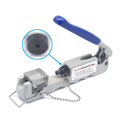 Crimper coaxial ajustable para conectores FRS serie 6 59 DRS serie 59 IEC todo en uno