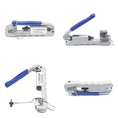 Crimper coaxial ajustable para conectores FRS serie 6 59 DRS serie 59 IEC todo en uno
