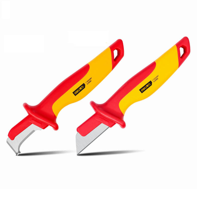 Di adiós al aburrido desnudismo con el cuchillo eléctrico rojo/amarillo multifunción