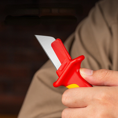 Di adiós al aburrido desnudismo con el cuchillo eléctrico rojo/amarillo multifunción