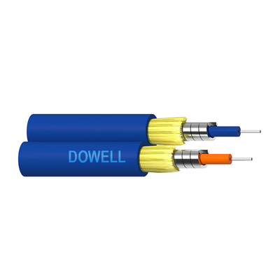 Cable de fibra óptica blindado FTTH dúplex con alta resistencia a la tracción para interiores y exteriores