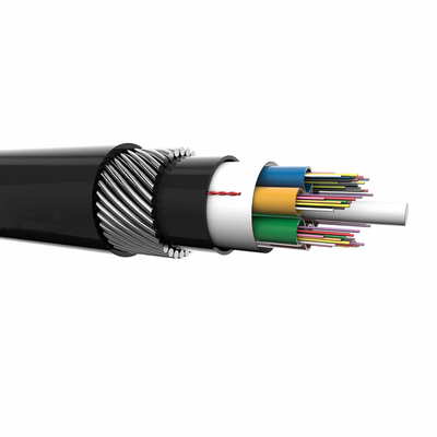 Cables de fibra óptica impermeables 8 núcleos de modo único resistente a la trituración